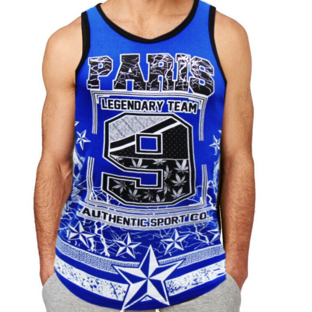 ELEMENT RIDER PARIS 9 BLUE TANK TOP ONE SIZE S